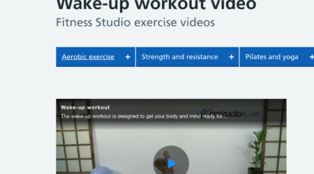 Health and Fitness Daily Activity: Start you day off with this wake-up workout exercise with some light cardio and strengthening activities! There are also links to plenty of other videos for you to try by clicking the tabs at the top of the web page!