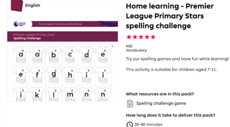How many football words can you spell? Take on the spelling challenge - you can use a timer to make it trickier!