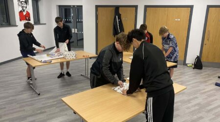 Premier League Kicks Participants Volunteer as Part of our Christmas Refugee Project