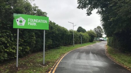 Football Foundation Signage at Foundation Park