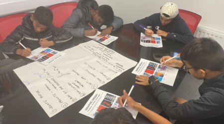 Premier League Kicks Participants Take Part in Graphic Design Workshop